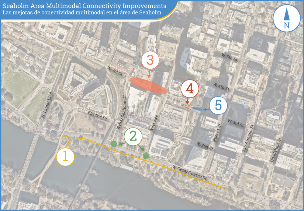 Seaholm Area Map of Proposed Improvements