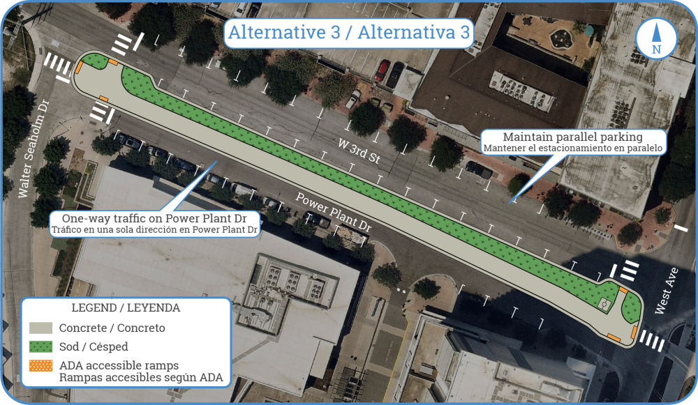 Alternative 3: Trail connection without plaza